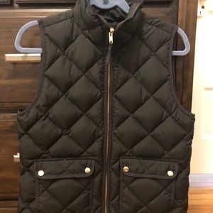 J. Crew Black Puffer Vest